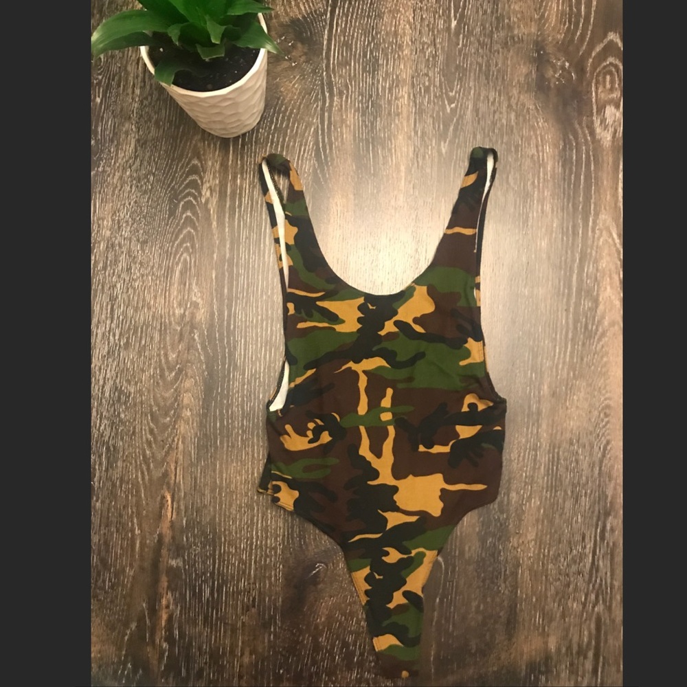 CAMO BODYSUIT NWOT